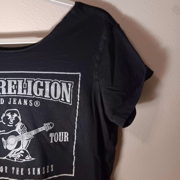 True Religion Black Graphic Short Sleeve Tee - Picture 8 of 11